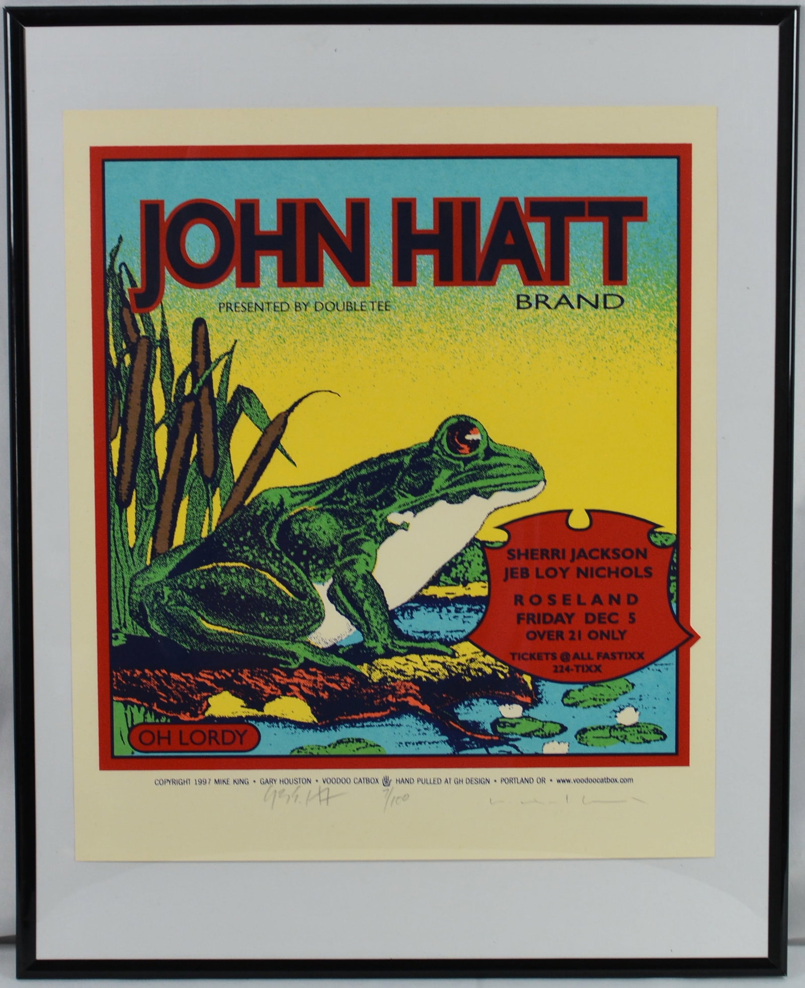 John Hiatt Concert Poster - Frog Illustration - Roseland, Dec. 5 (1 of 5)