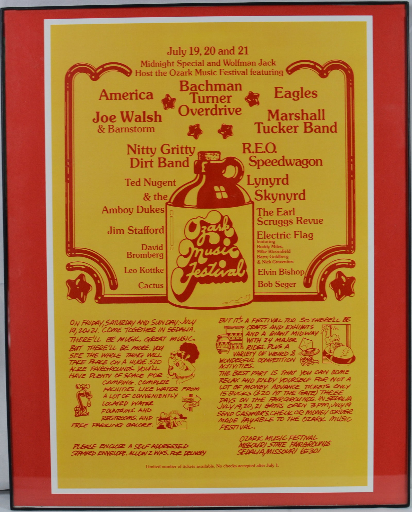 Ozark Music Festival Poster - Sedalia, Missouri - July 19-21 (1 of 3)