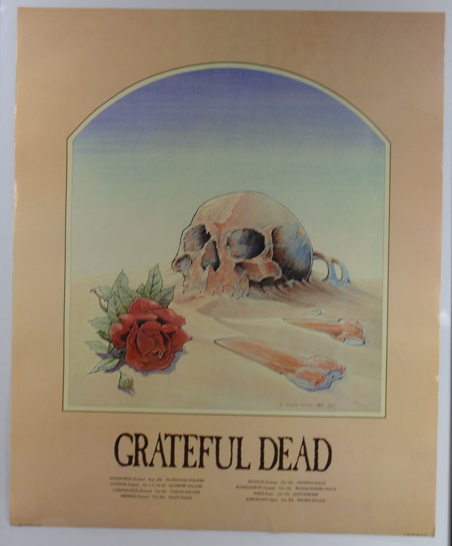 Grateful Dead Skull & Rose Poster - Multi-City Tour - Vintage (1 of 5)