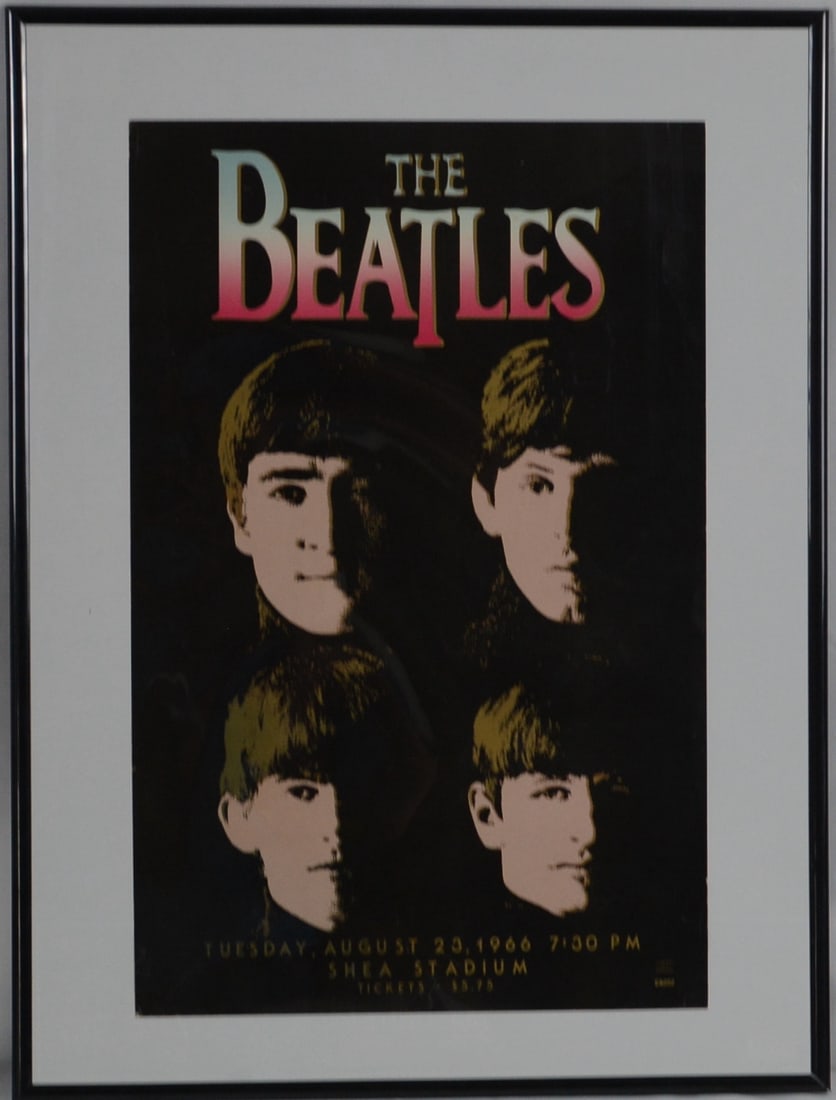 Beatles Shea Stadium Concert Poster - August 23, 1966 (1 of 3)