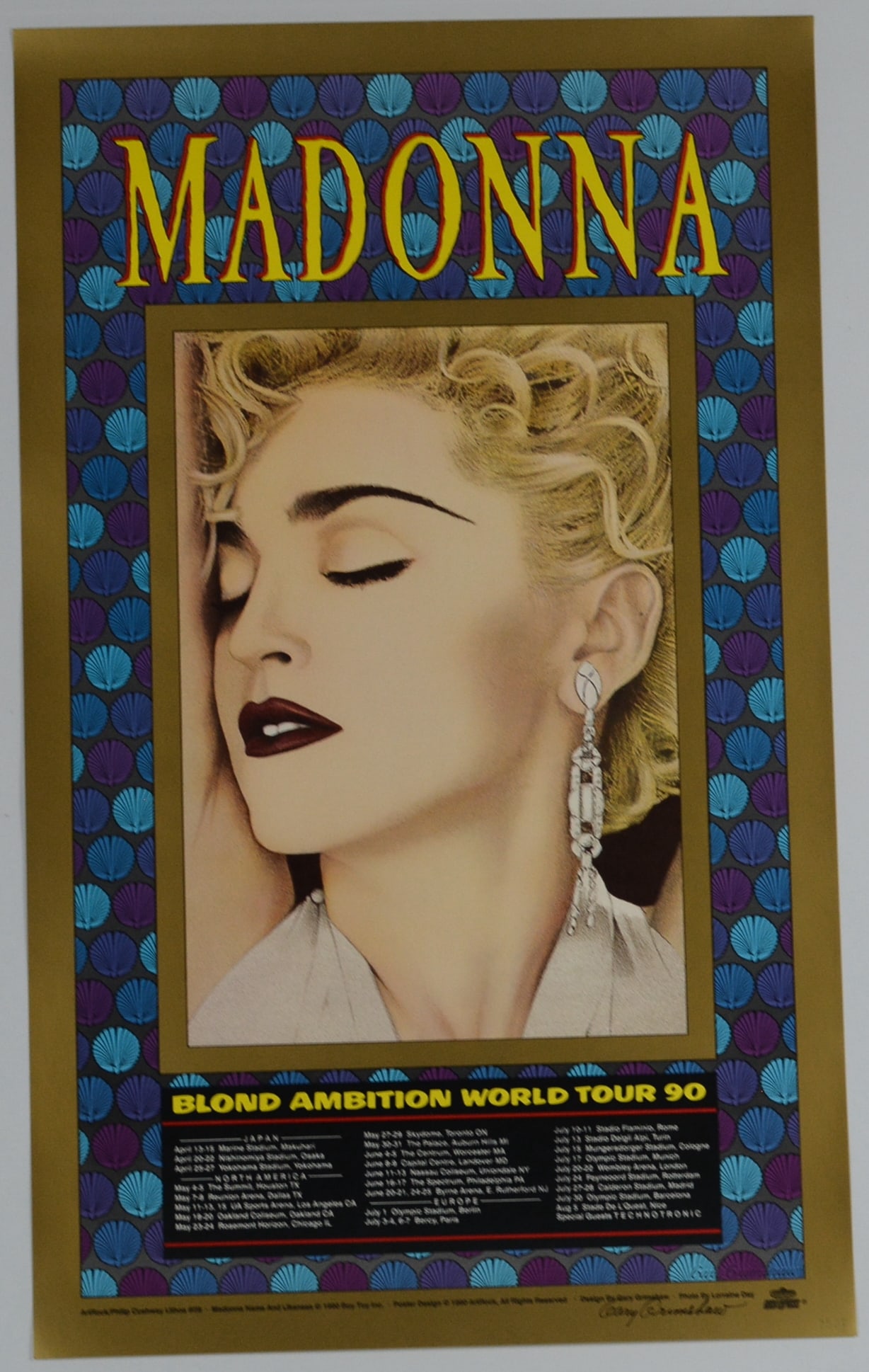 Madonna "Blond Ambition World Tour 90" Limited Edition Poster, Signed & Numbered by Gary Grimshaw (1 of 2)