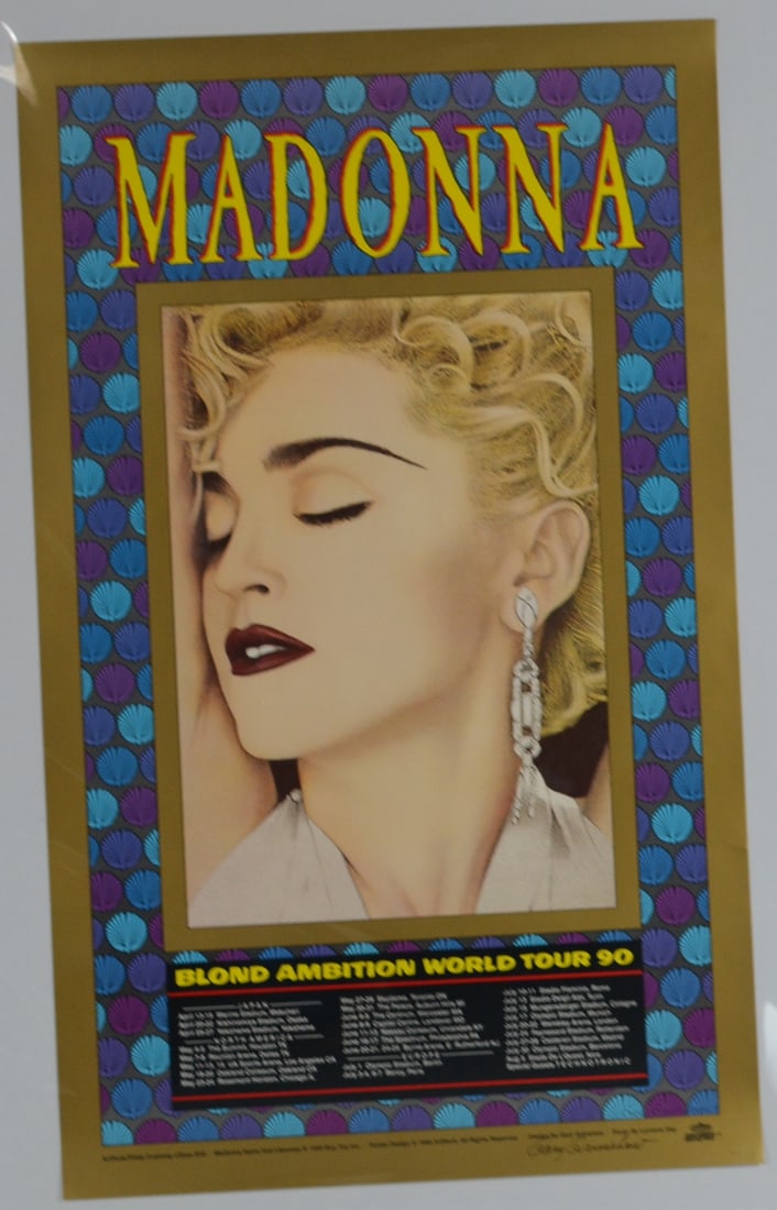 Madonna "Blond Ambition World Tour 90" Limited Edition Poster, Signed & Numbered by Gary Grimshaw (1 of 2)