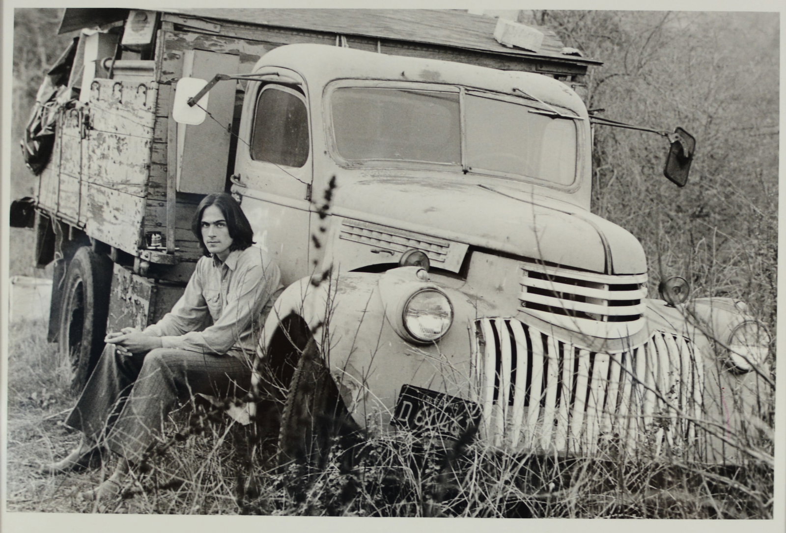 James Taylor BW Photo, Lake Hollywood, CA 1969 by Henry Diltz (1 of 3)