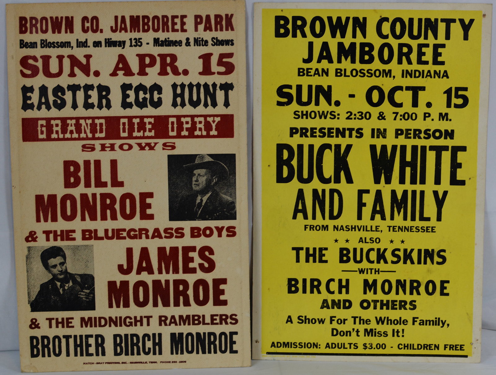 Group of Two Brown County Jamboree Country Music Posters (1 of 3)