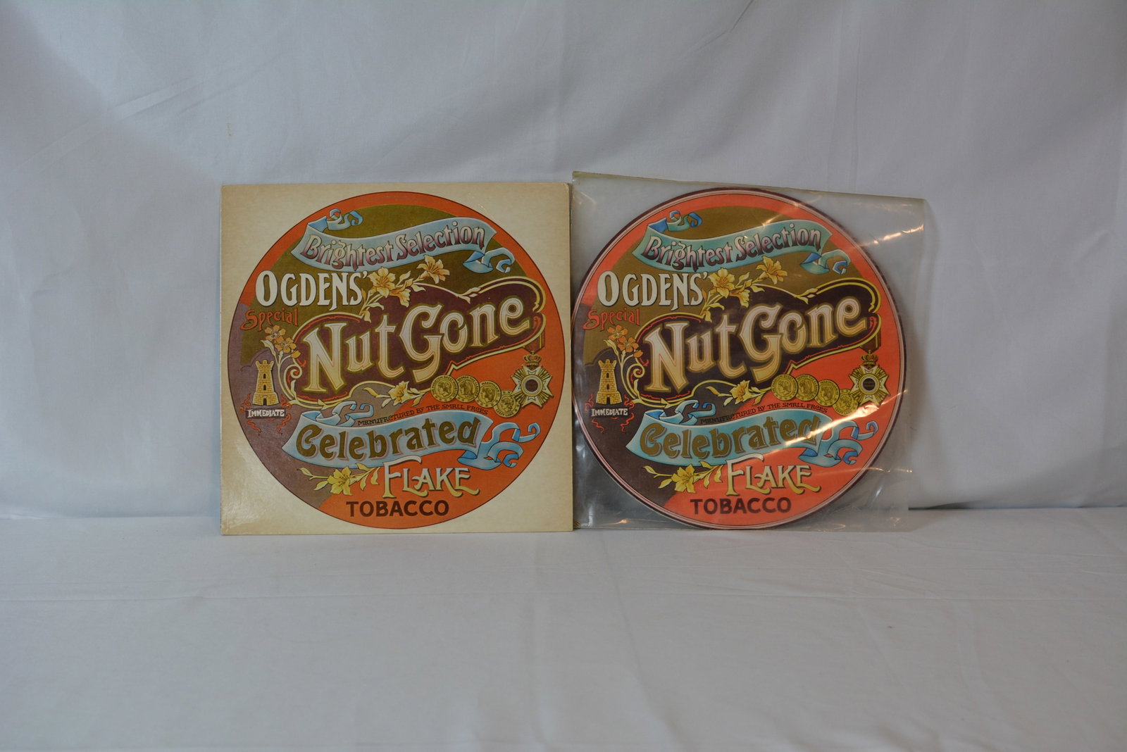 Ogdens' Nut Gone Flake Picture Disc LP-Small Faces: Vintage picture disc edition of the classic psychedelic rock album Ogdens Nut Gone Flake by Small Faces. Features the iconic circular tobacco tin-style artwork reproduced directly on the record.Album:
