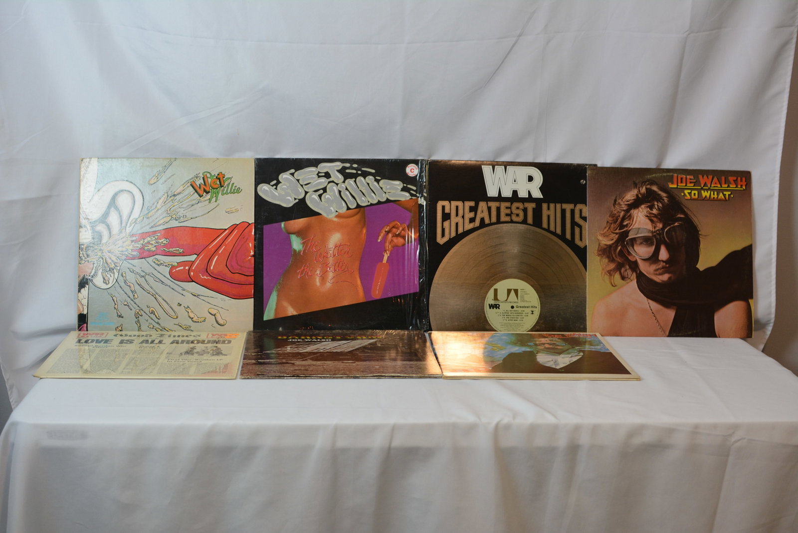Classic Rock Vinyl LP Collection - Wet Willie, War, Joe Walsh & Barnstorm: Mixed vintage classic rock vinyl LP collection featuring albums from Wet Willie, War, Joe Walsh, Barnstorm, and related artists. Great assortment of 1970s rock, blues rock, funk rock, and southern roc