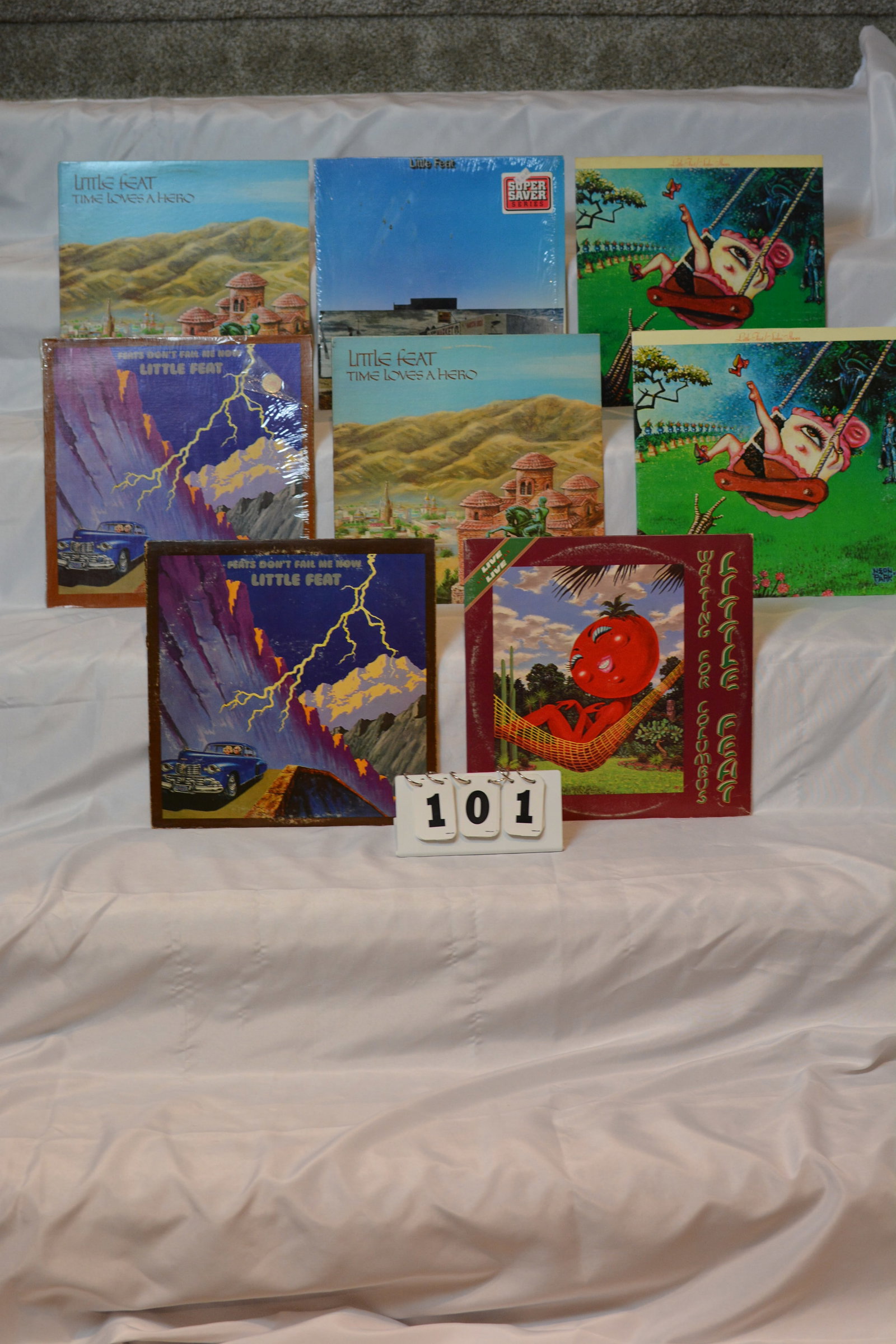 Little Feat Vinyl LP Collection - Time Loves a Hero, Feats Don't Fail Me Now & Waiting for Columbus (1 of 5)
