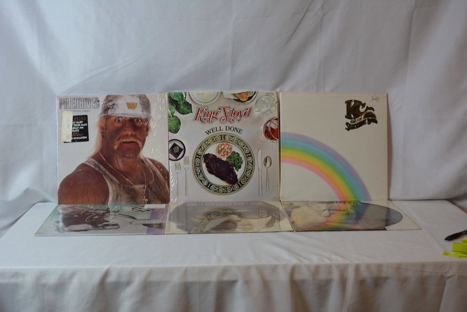 Mixed Genre Vintage Vinyl Collection Wrestling, Soul, Disco & New Wave: Mixed genre vintage vinyl collection featuring a unique blend of entertainment, soul, disco, pop, and new wave titles. Includes wrestling themed novelty releases, classic 1970s soul, major disco era h