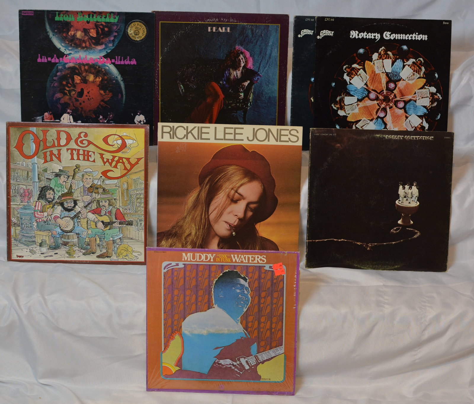 Vintage Rock & Blues Vinyl LP Lot Iron Butterfly, Rickie Lee Jones, Muddy Waters: Eclectic vintage vinyl record collection featuring classic rock, blues, folk, and jazz-influenced albums from Iron Butterfly, Rickie Lee Jones, Muddy Waters, and more. Interesting assortment of collec