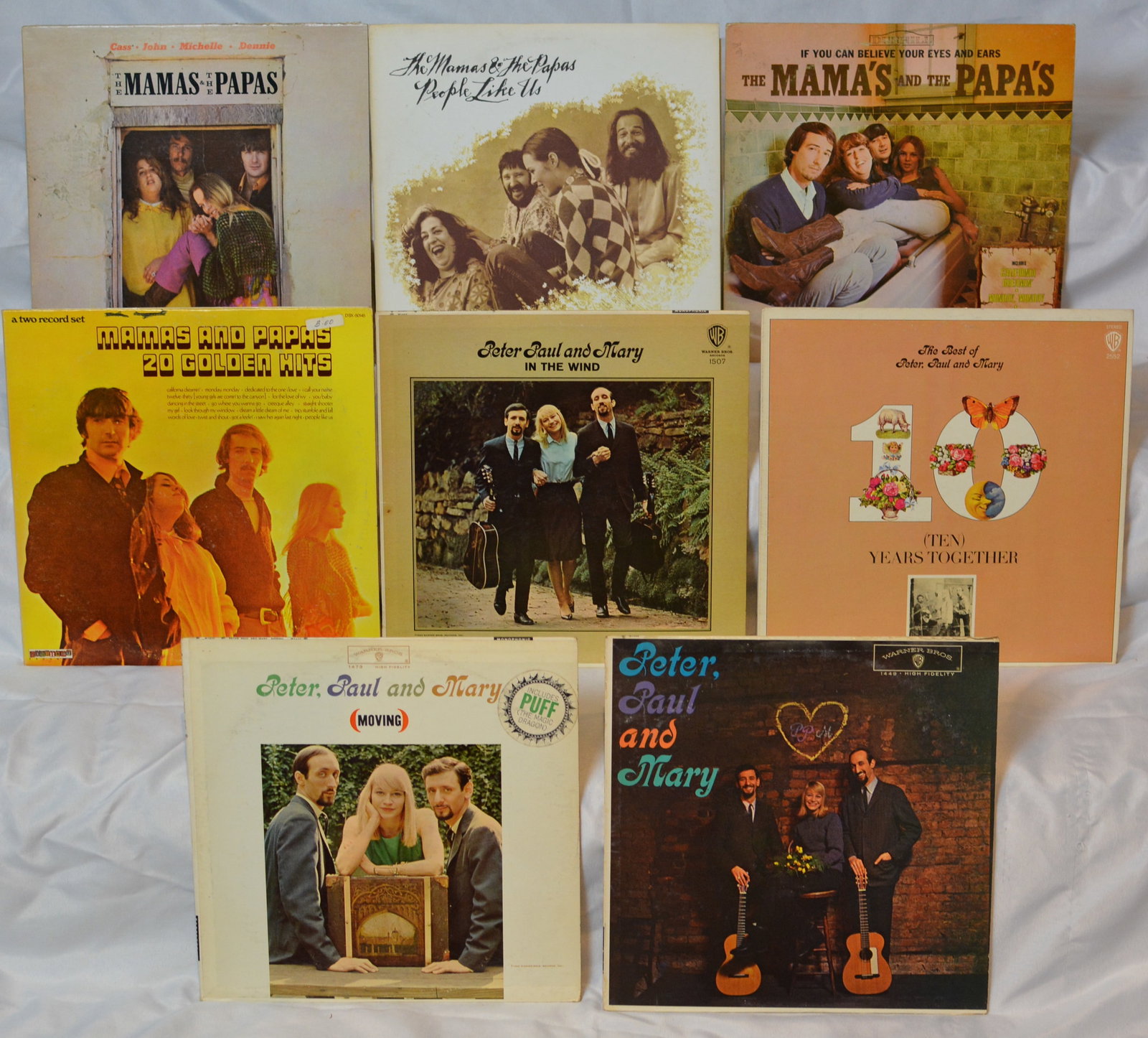 Vintage Folk Rock Vinyl LP Lot ? The Mamas & The Papas, Peter Paul & Mary (1 of 4)