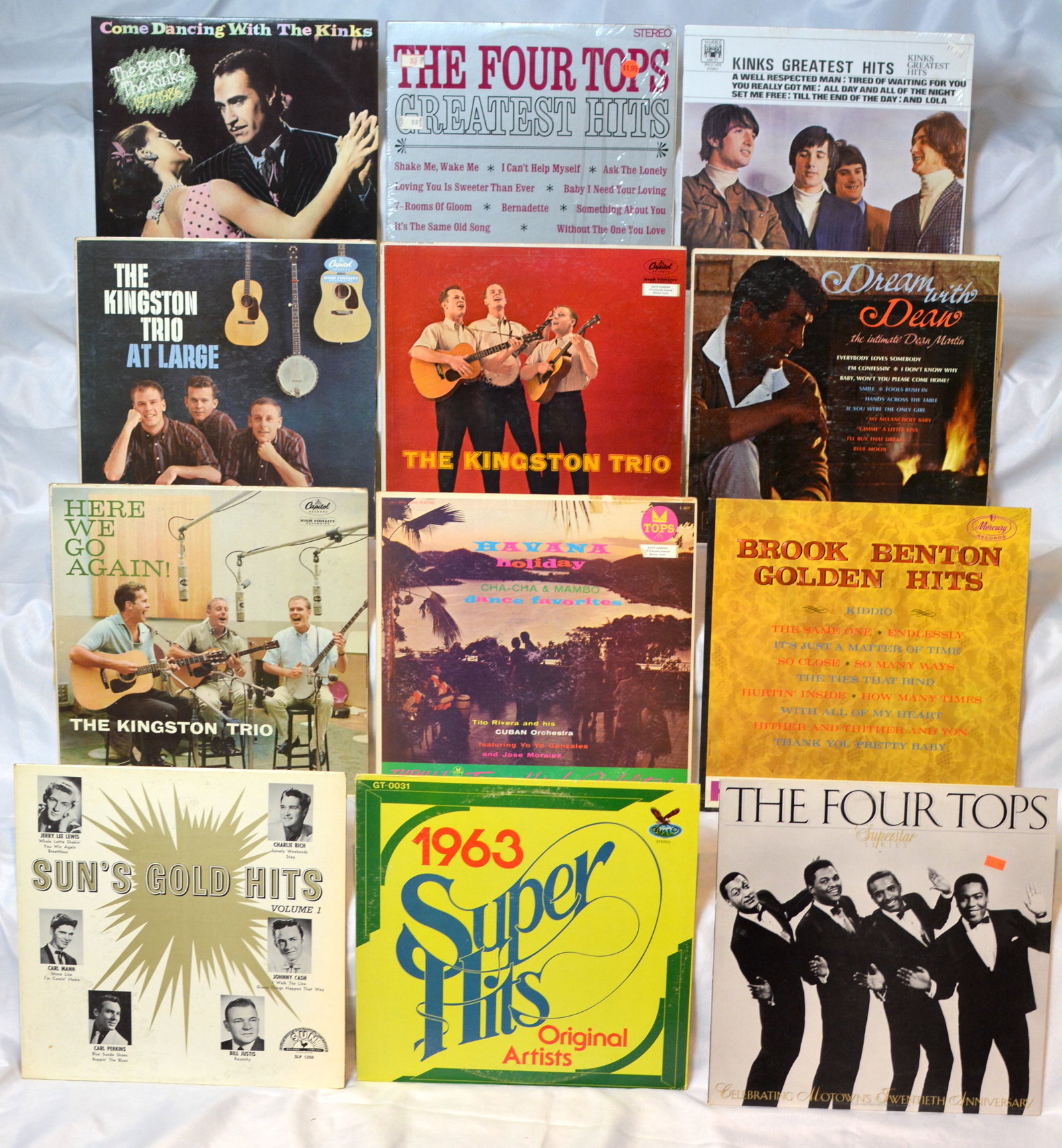 Vintage Oldies & Folk Rock Vinyl LP Lot The Kinks, Four Tops, Kingston Trio, Brook Benton (1 of 5)