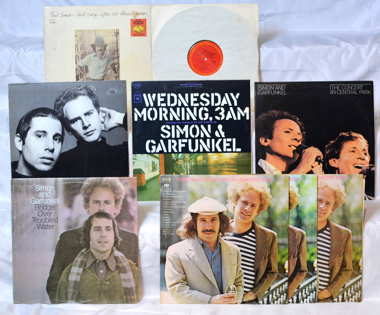 Vintage Simon & Garfunkel & Paul Simon Vinyl LP Lot ? Bridge Over Troubled Water, Greatest Hits, (1 of 6)