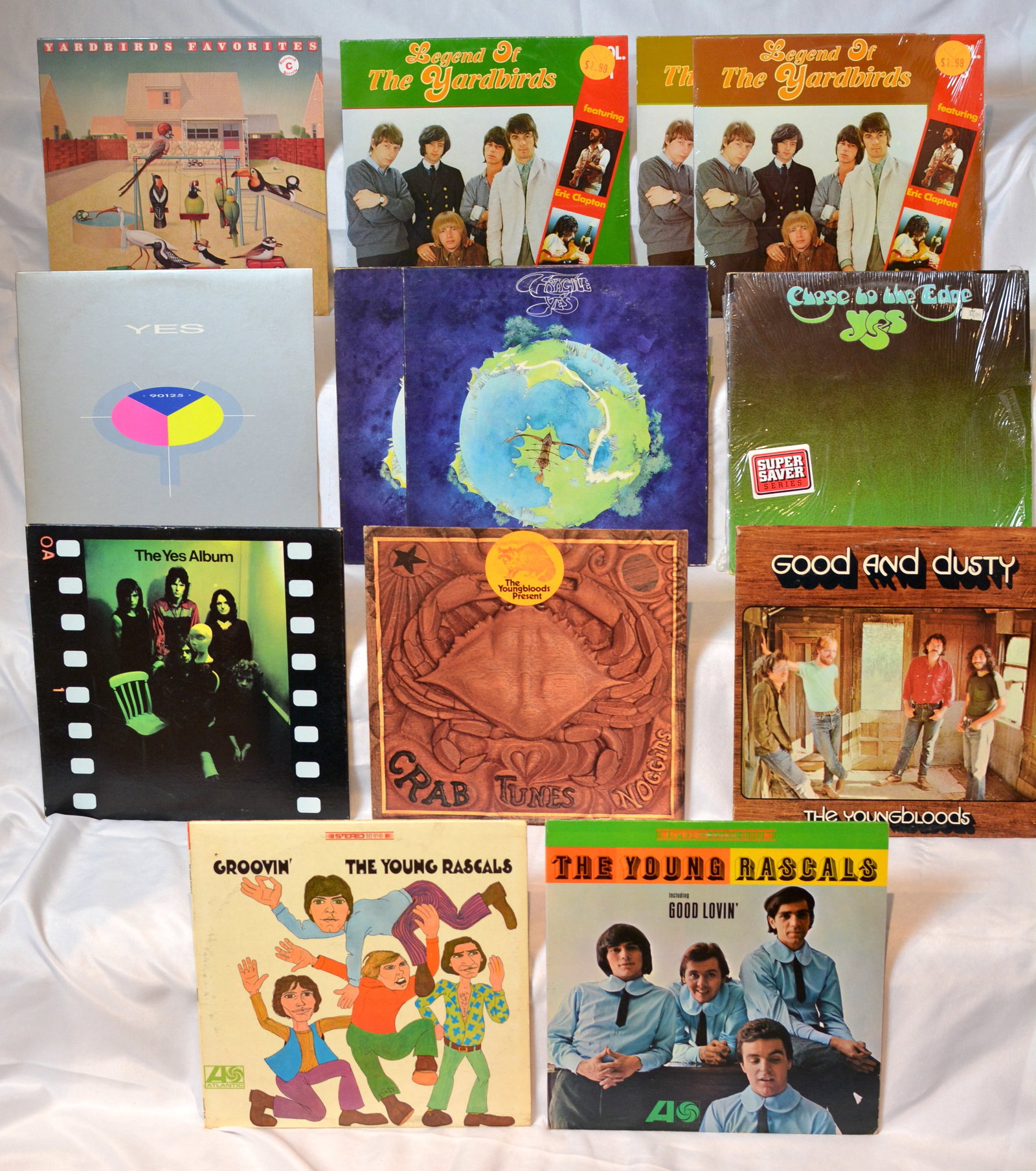 Classic Rock & Psychedelic Vinyl Lot Yes, Yardbirds, Young Rascals, Youngbloods LP Records (1 of 8)