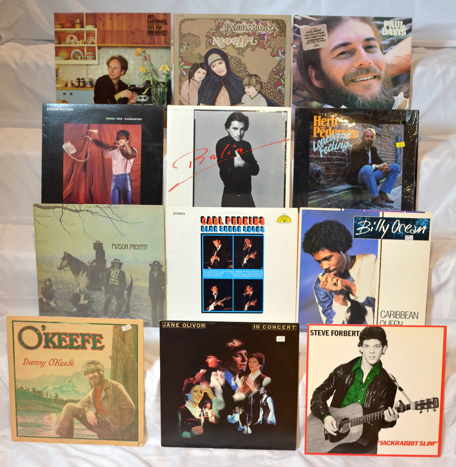 Vintage Vinyl Record Lot-Folk, Country Rock & Pop LPs Featuring Art Garfunkel, Billy Ocean, Carl (1 of 6)