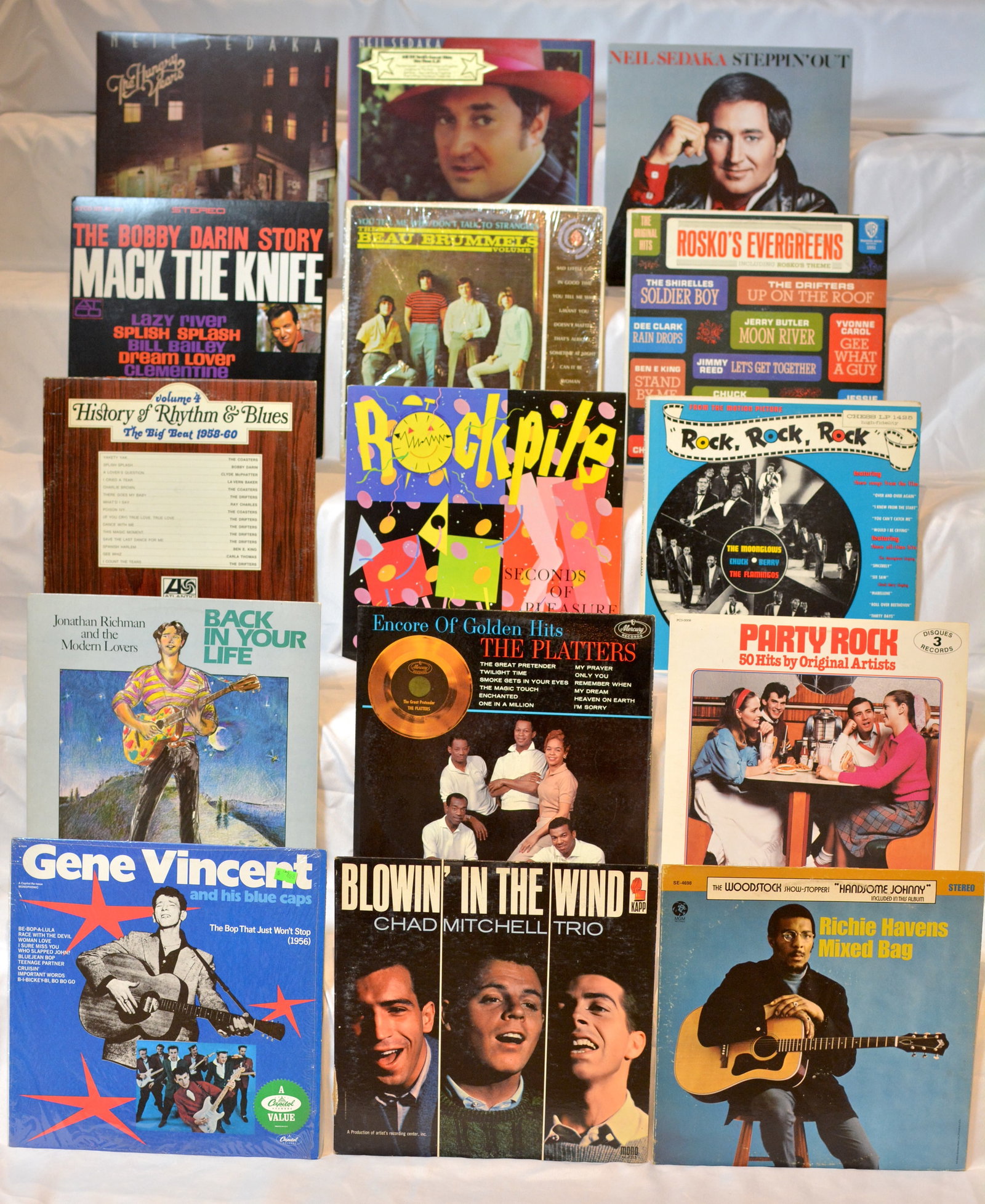 Vintage Vinyl Record Lot-Rock ?n? Roll, Pop & Oldies LPs Featuring Neil Sedaka, Gene Vincent, (1 of 7)