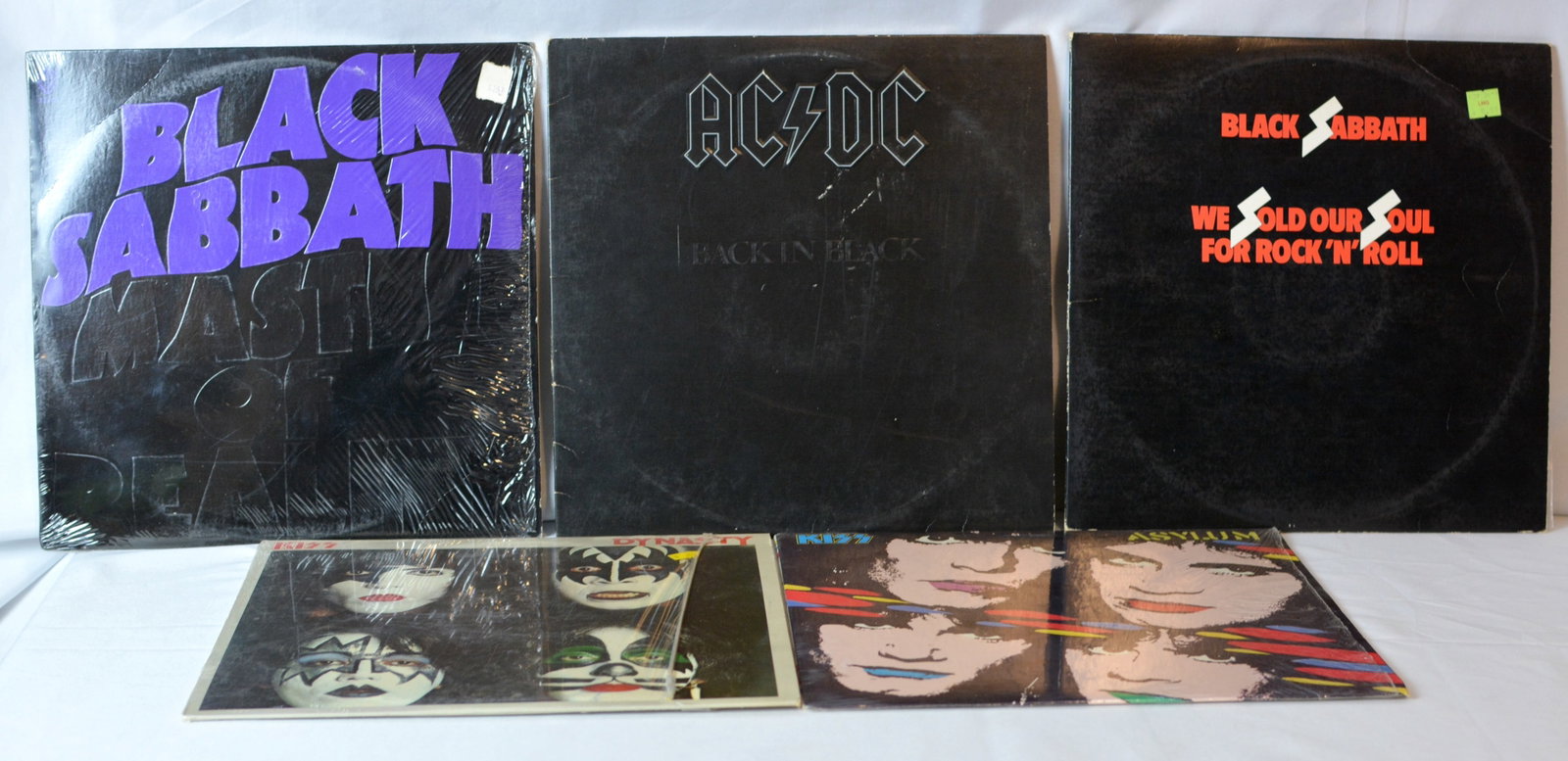 Classic Rock & Heavy Metal Vinyl LP Lot ? Black Sabbath, AC/DC, KISS Records w/ Poster (1 of 18)