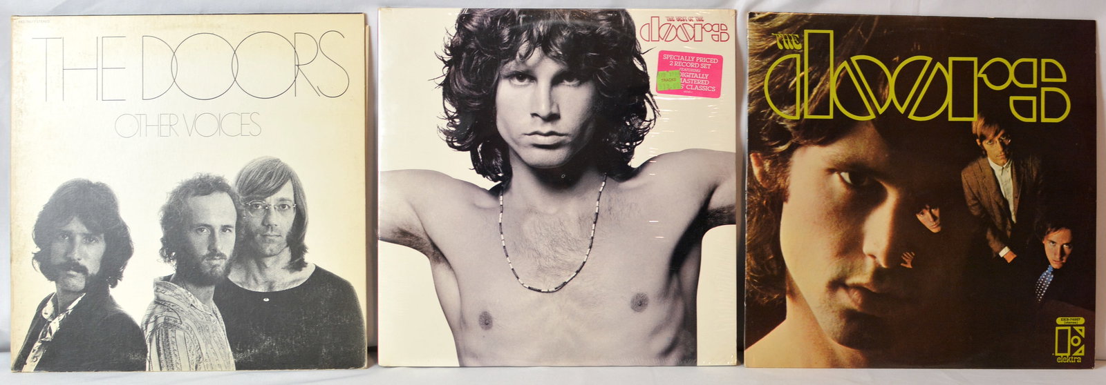 The Doors Vinyl LP Lot-Other Voices, The Best of The Doors & Full Circle Classic Rock Records: Vintage vinyl LP collection featuring legendary rock band The Doors. Nice mix of studio and compilation releases spanning the post-Jim Morrison era and greatest hits material. Great lot for classic ro