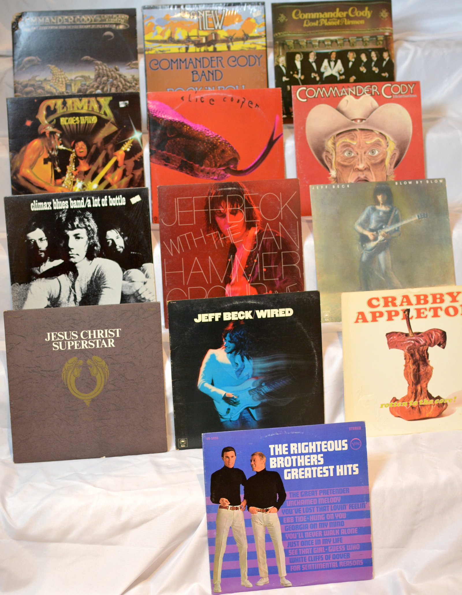 Vintage Classic Rock & Blues Rock Vinyl LP Lot ? Jeff Beck, Alice Cooper, Commander Cody & More (1 of 7)