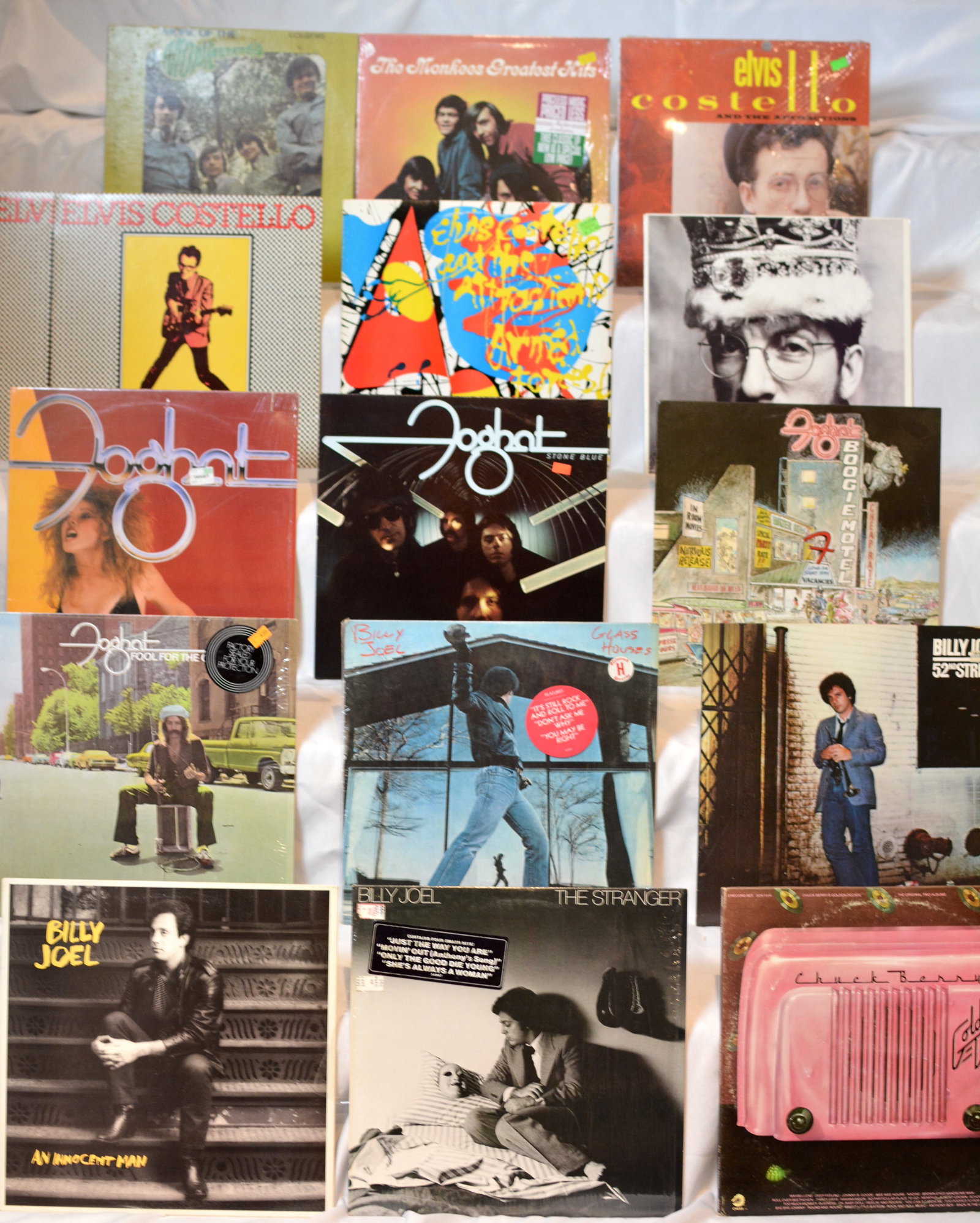 Vintage Rock Vinyl LP Lot ? Billy Joel, Elvis Costello, Foghat, The Monkees & Classic Rock Albums (1 of 8)