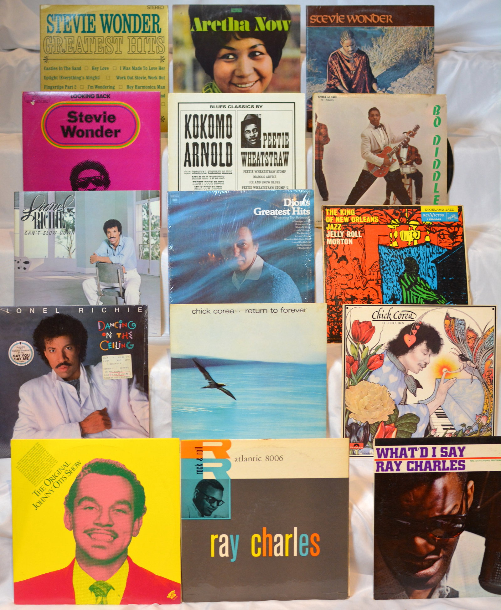 Vintage Soul, Jazz & R&B Vinyl LP Lot ? Stevie Wonder, Lionel Richie, Ray Charles, Chick Corea & (1 of 7)