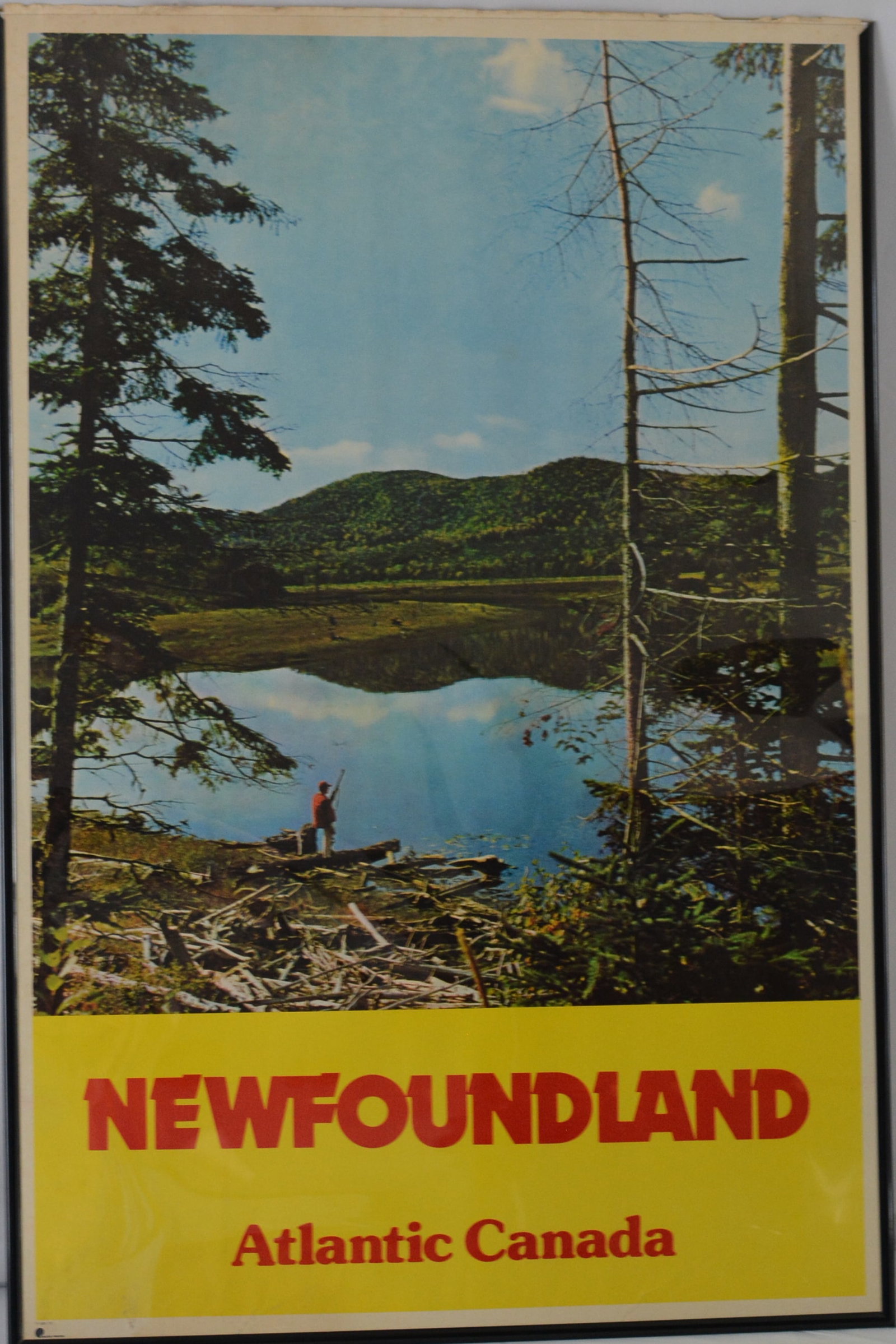 Vintage Newfoundland Atlantic Canada Travel Poster Scenic Lake Landscape Framed (1 of 3)