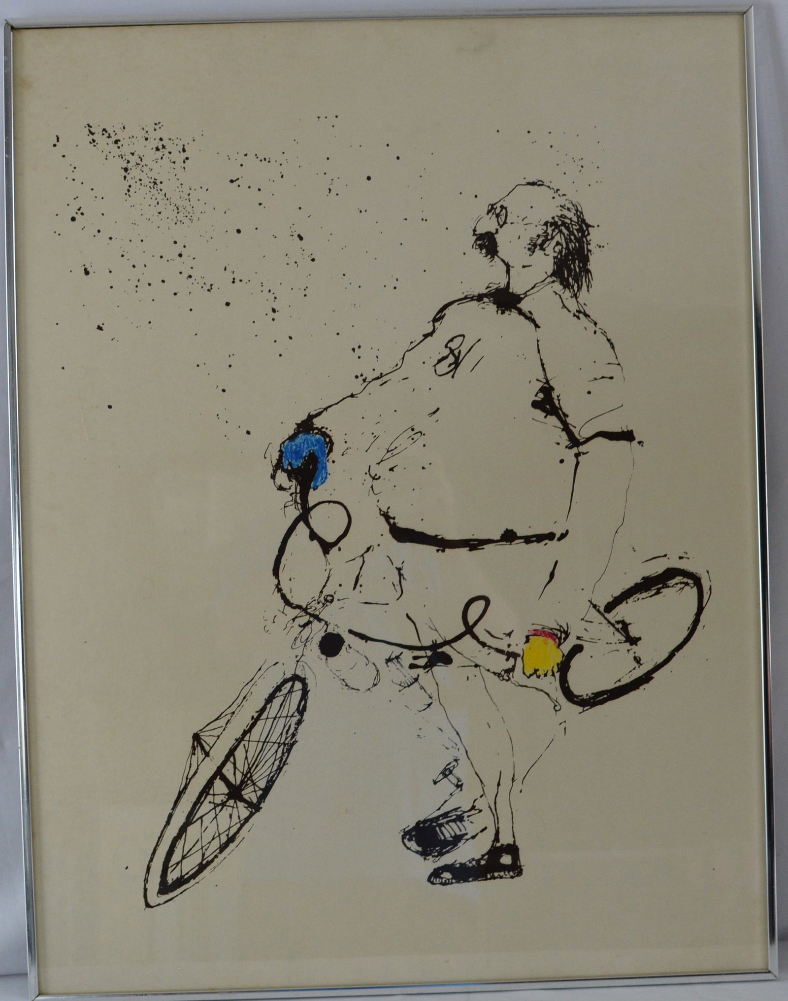 Robert Whirl Cyclist Art Print Vintage Expressionist Bicycle Rider (1 of 2)