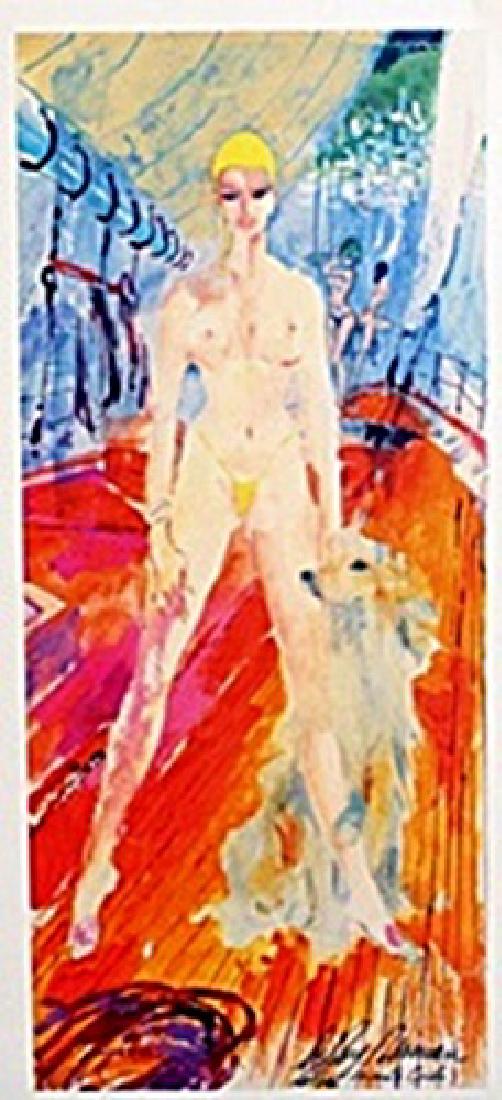 Topless Woman - LeRoy Neiman: Topless Woman Authentic Leroy Neiman. Lithograph, bearing the signature size approx. 13 x 26 in. Authentic Leroy Neiman (born Leroy Leslie Runquist, June 8, 1921 – June 20, 2012) was an American