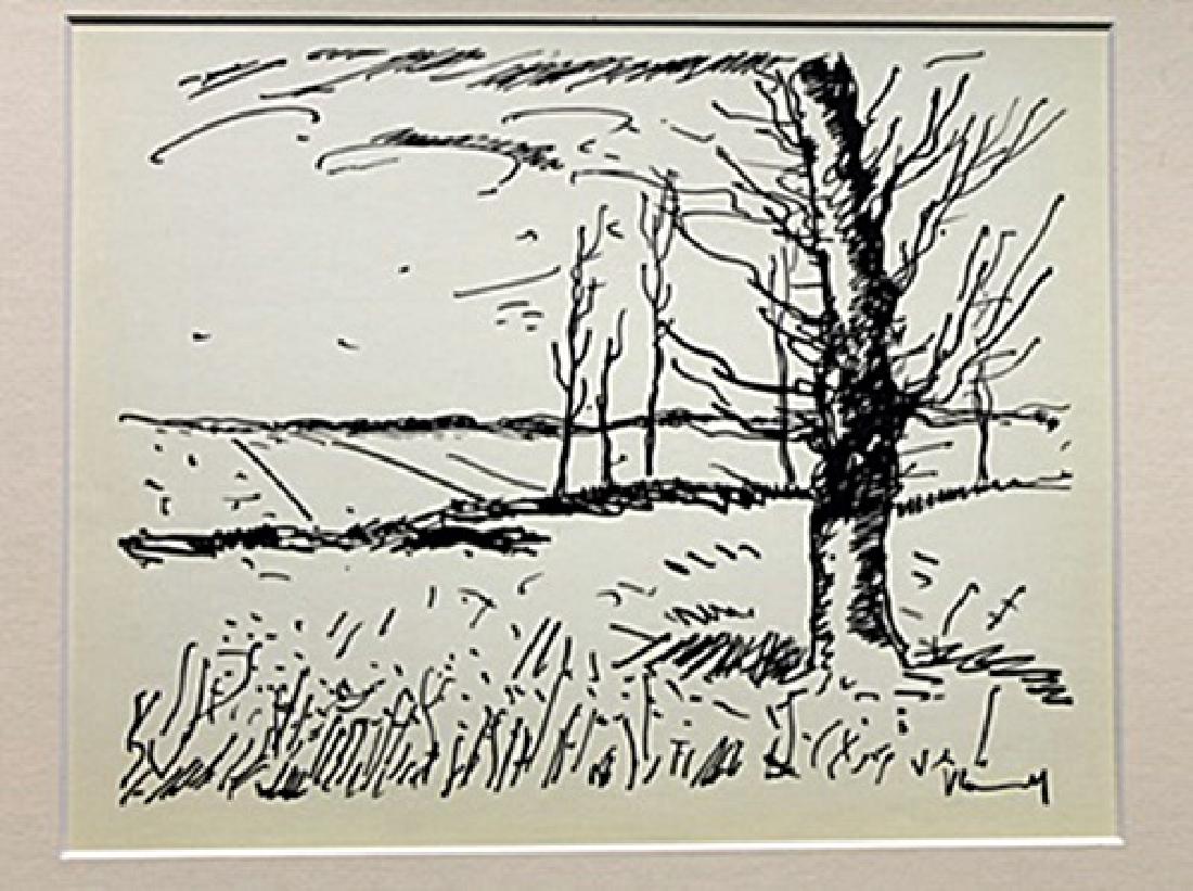 Valley Of The Avre - Maurice De Vlaminck - Lithograph: Lithograph by Maurice De Vlaminck. Maurice de Vlaminck was a French painter. Along with André Derain and Henri Matisse he is considered one of the principal figures in the Fauve movement, a group of