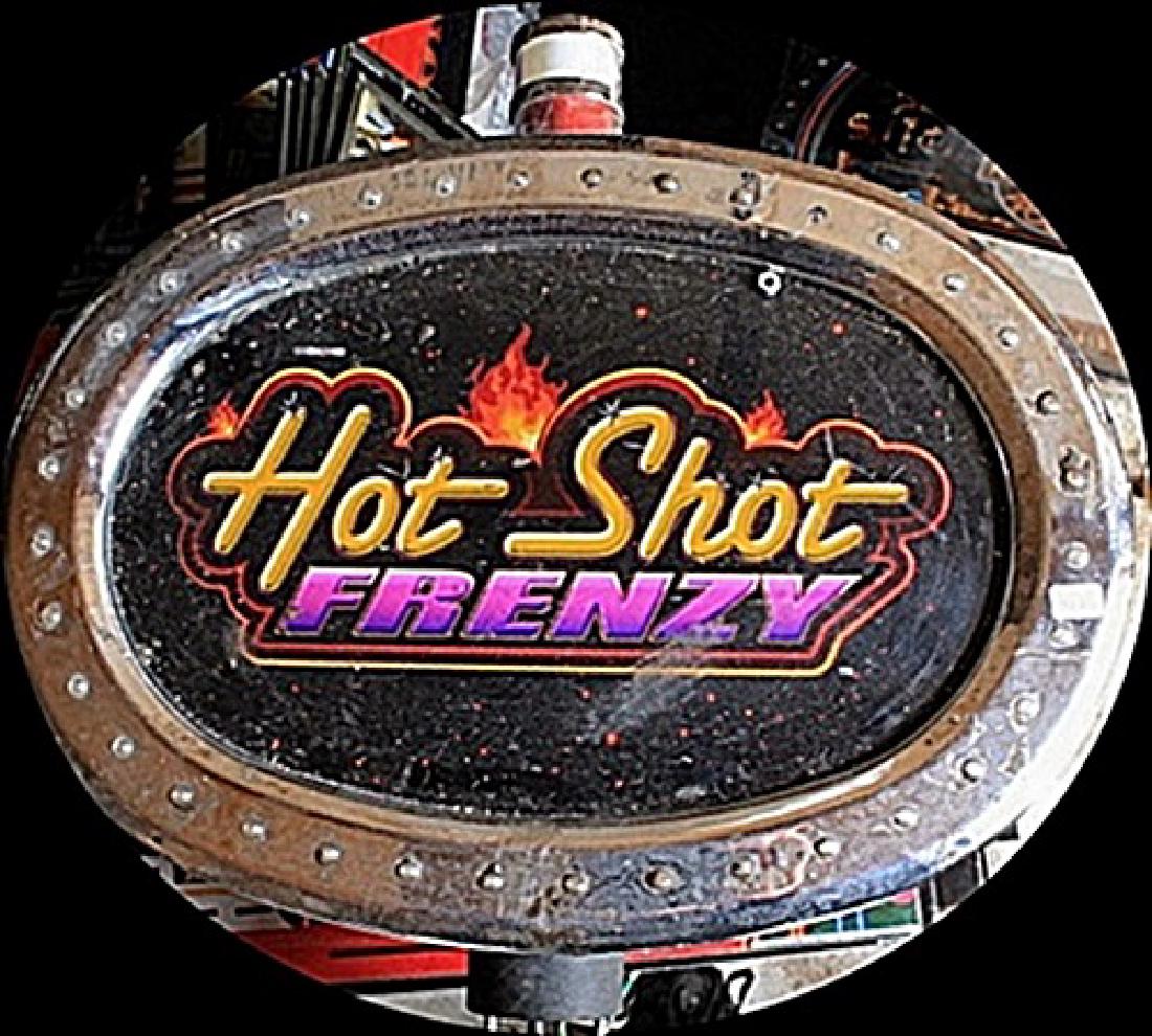 Vintage "Hot Shot Frenzy" Casino Slots Topper. (N): Attributed to: "Hot Shot Frenzy" Casino Tops for Slot Machines. Approx 16 x 18 x 5 1/2 in.