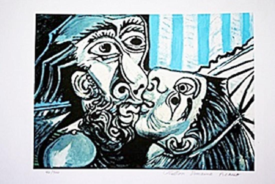 Picasso Limited Edition - The Kiss - from Collection: Authentic Pablo Picasso limited edition, "The Kiss". From the Collection Domaine Picasso out of edition of 500. Number will vary. Comes with COA.