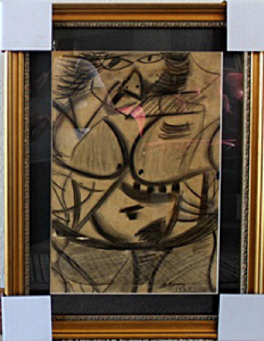 Drawing on Paper Willem de Kooning: In the manner of Willem de Kooning Graphite Drawing on Paper, Untitled, bearing the signature Attributed to Willem De Kooning, Size Approx. 22" x 14" In