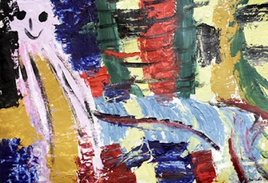 Lagoon - Grace Hartigan - Oil On Paper: Oil on paper in the manner of Grace Hartigan, approx. 19x13 in. Grace Hartigan was a second-generation American Abstract Expressionist painter and a member of the New York School.