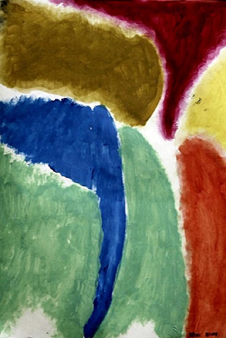 Pyruss - Friedel Dzubas - Oil On Paper: Oil on paper by Friedel Dzubas, approx. 19x13 in. Friedel Dzubas was a German-born American abstract painter.