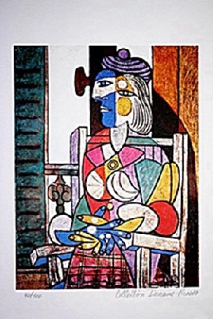 Picasso Limited Edition - Woman Seated By The Window -: Authentic Pablo Picasso limited edition, "Woman Seated The Window". From the Collection Domaine Picasso out of edition of 500. Number will vary. Comes with COA.