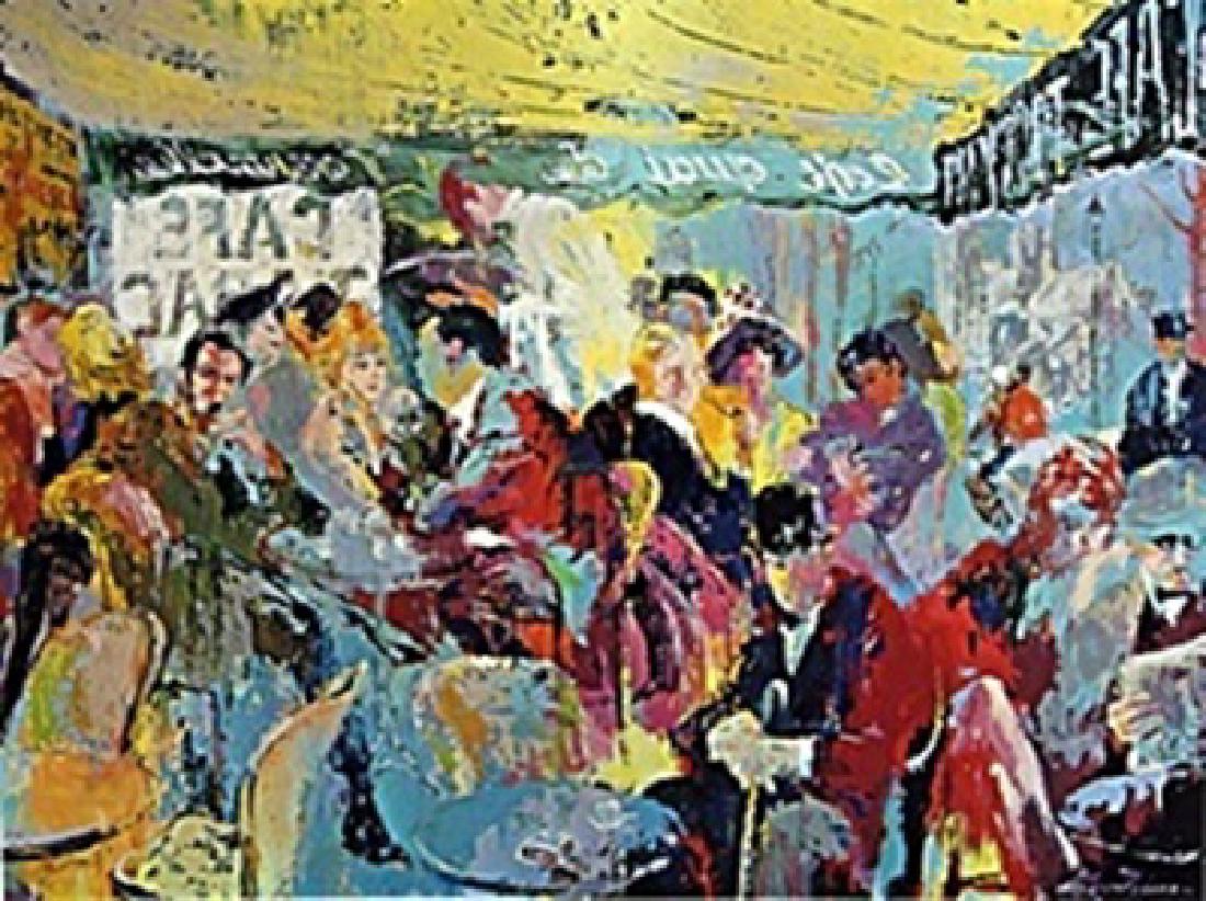Paris Café - LeRoy Neiman: Paris Café Authentic Leroy Neiman. Lithograph, bearing the signature, size approx. 21 x 25 in. Authentic Leroy Neiman (born Leroy Leslie Runquist, June 8, 1921 – June 20, 2012) was an American�