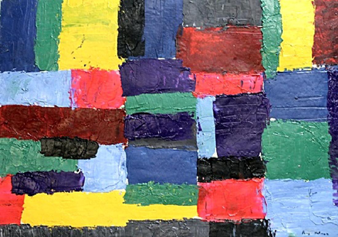 The Wall - Hans Hofmann - Oil On Paper: Oil on paper by Hans Hofmann, approx. 19x13 in. Hans Hofmann was a German-born American abstract expressionist painter.