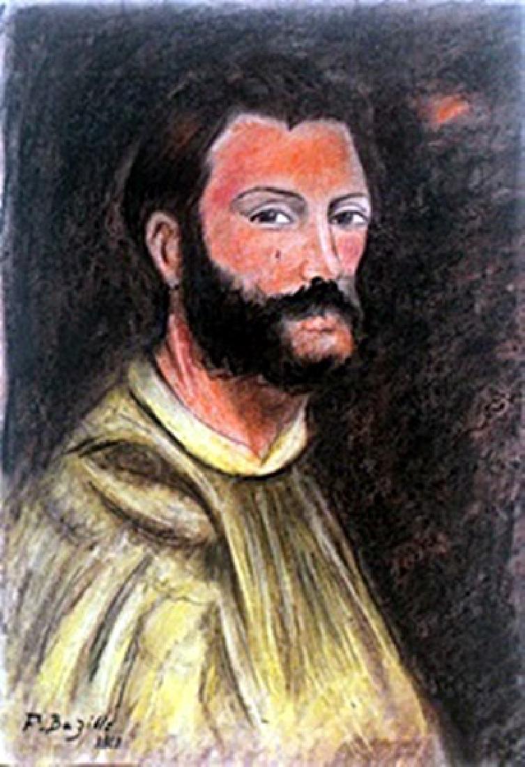 Pastel Drawing Frederic Bazille: In the manner of Frederic BazillePastel Self Portrait Drawing, bearing the signatureand Dates, Size Approx. 19 x 13 Inches, Private Collection, Provenance: Unknown