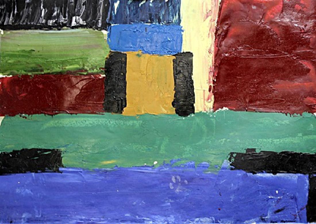Kaleidos - Hans Hofmann - Oil On Paper: Oil on paper by Hans Hofmann, approx. 19x13 in. Hans Hofmann was a German-born American abstract expressionist painter.