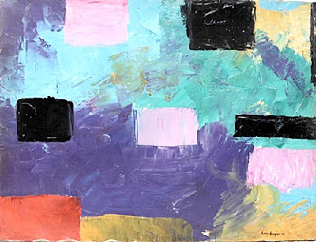 Hans Hofmann - Oil On Canvas: Oil on canvas by Hans Hofmann, approx. 32x24 in. Hans Hofmann was a German-born American abstract expressionist painter.