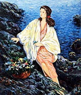 Serigraph "Beauty The Seaside" Semeko