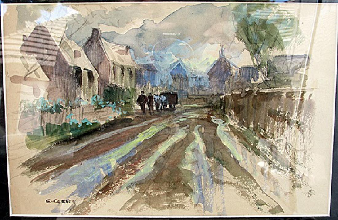 Edouard Cortes - Watercolor: Watercolor by Edouard Cortes. Edouard Léon Cortès was a French post-impressionist artist of French and Spanish ancestry. He is known as "Le Poete Parisien de la Peinture" or "the Parisian Poet of Pa