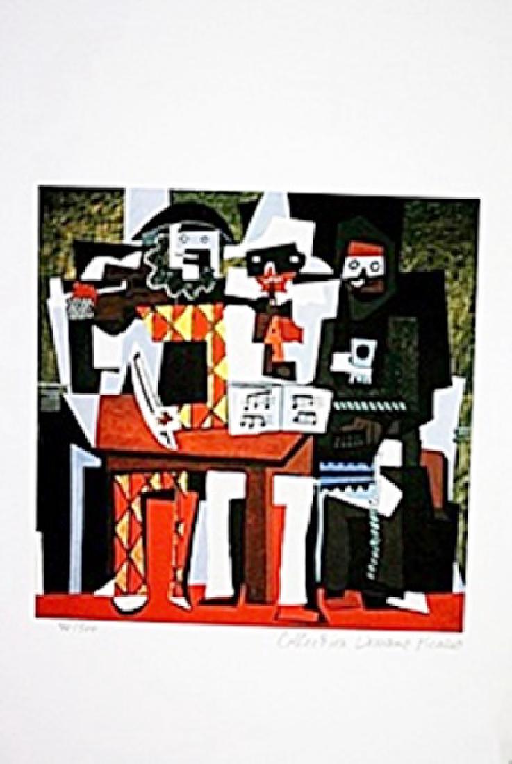 Picasso Limited Edition - 3 Musicians - from Collection: Authentic Pablo Picasso limited edition, "3 Musicians". From the Collection Domaine Picasso out of edition of 500. Number will vary. Comes with COA.