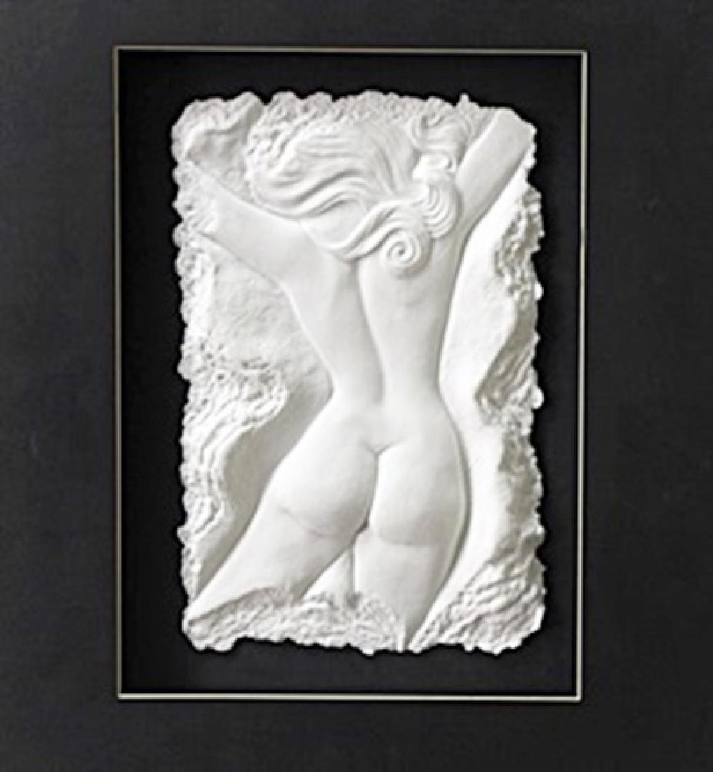 Relief Sculpture by Roberta Peck: Relief Sculpture, Made of 100% Archival Media, Bearing a Hand Pencil Signature the Artist, Size Approx. 20" x 16" In.