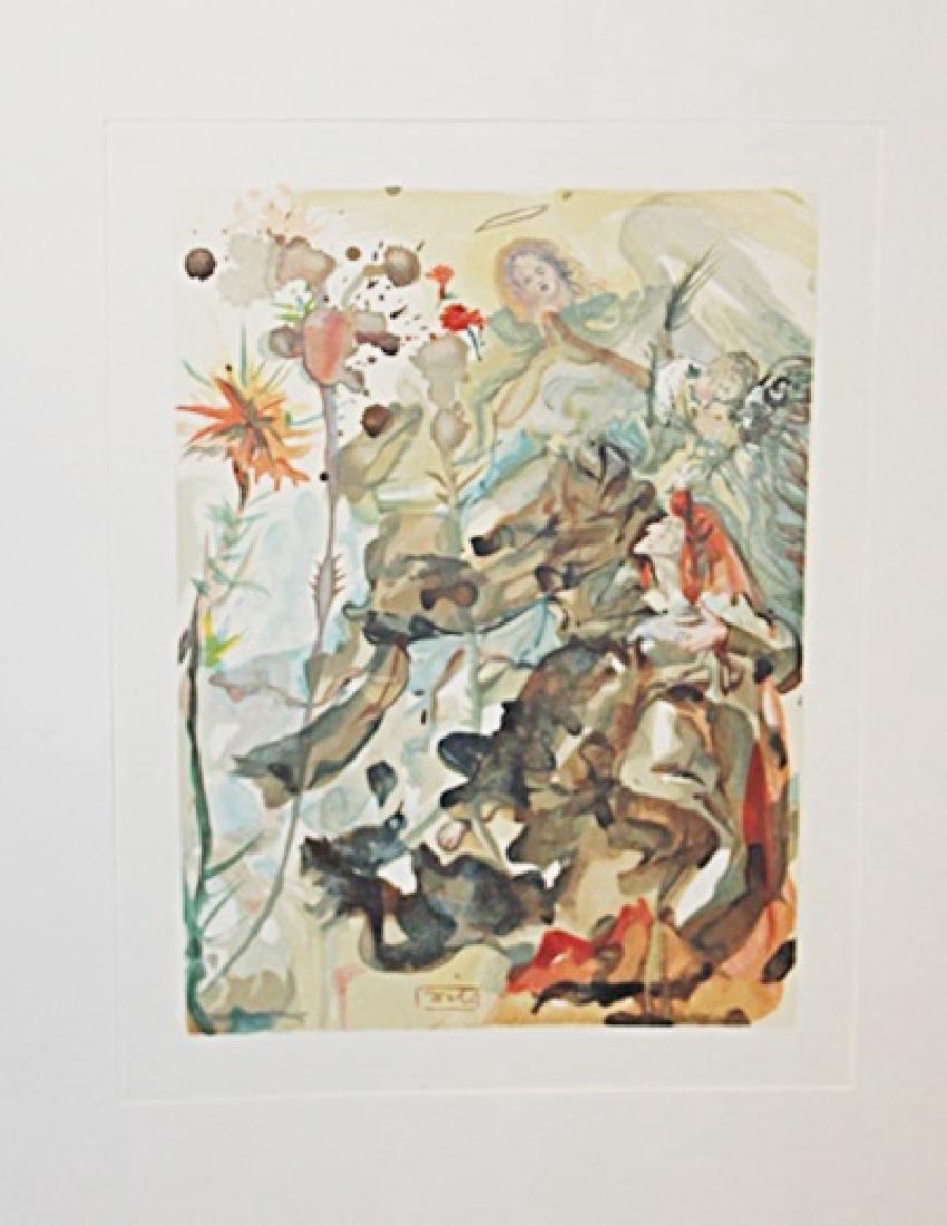 Dali "Heaven Canto 25" The Divine Comedy: Authentic plate signed wood block print by Salvador Dali from the Divine Comedy Series. Salvador Domingo Felipe Jacinto Dalí i Domènech, Marqués de Dalí de Púbol, known professionally as Salvador