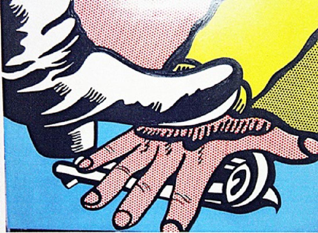 Roy Lichtenstein - Foot and Hand: Oil and manga on canvas in the manner of Roy Lichtenstein "Foot and Hand", circa 1988, private collection, unframed dimensions are approximately 32x24. Roy Fox Lichtenstein (pronounced /?l?kt?n?sta?n/