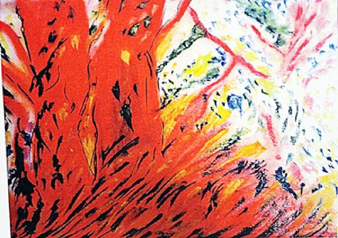 Maurice De Vlaminck - The Jungle: Pastel on paper authentic Maurice De Vlaminck "The Jungle", circa 1940, private collection, unframed dimensions approximately 19x14. authentic Maurice De Vlaminck (4 April 1876 – 11 October 1958) wa