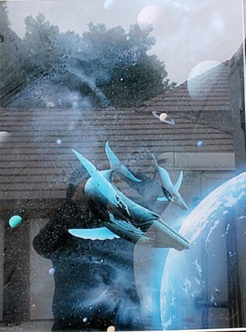 Space Slab - Michael David Ward - Lithograph: Lithograph by Michael David Ward. Michael David Ward Japanese-American Artist: Michael derives much of his inspiration from an ongoing need for adventure. As a scuba diver, hang glider pilot and hiker