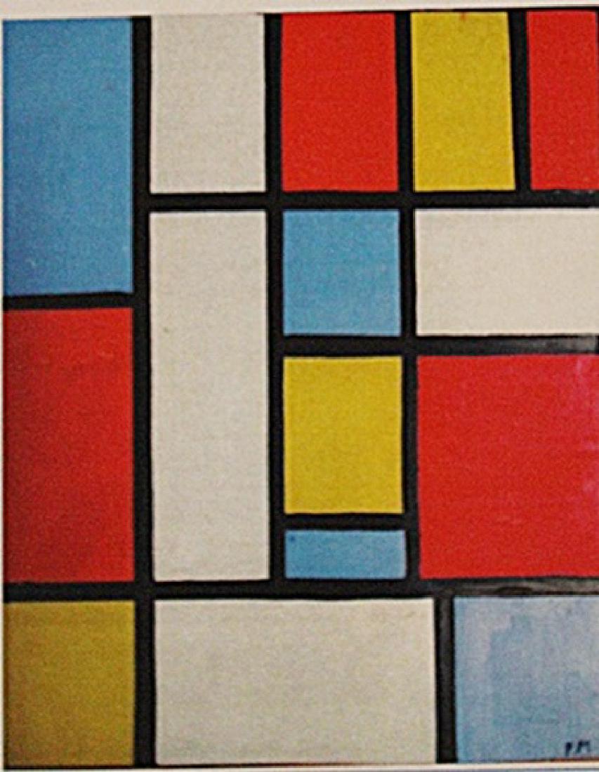 Piet Mondrian - Composition: in the manner of Piet Mondrian "Composition" oil on paper circa. 1935, private collection approx. 14x12in. in the manner of Piet Mondrian , one of the founders of the Dutch modern movement De Stijl, i