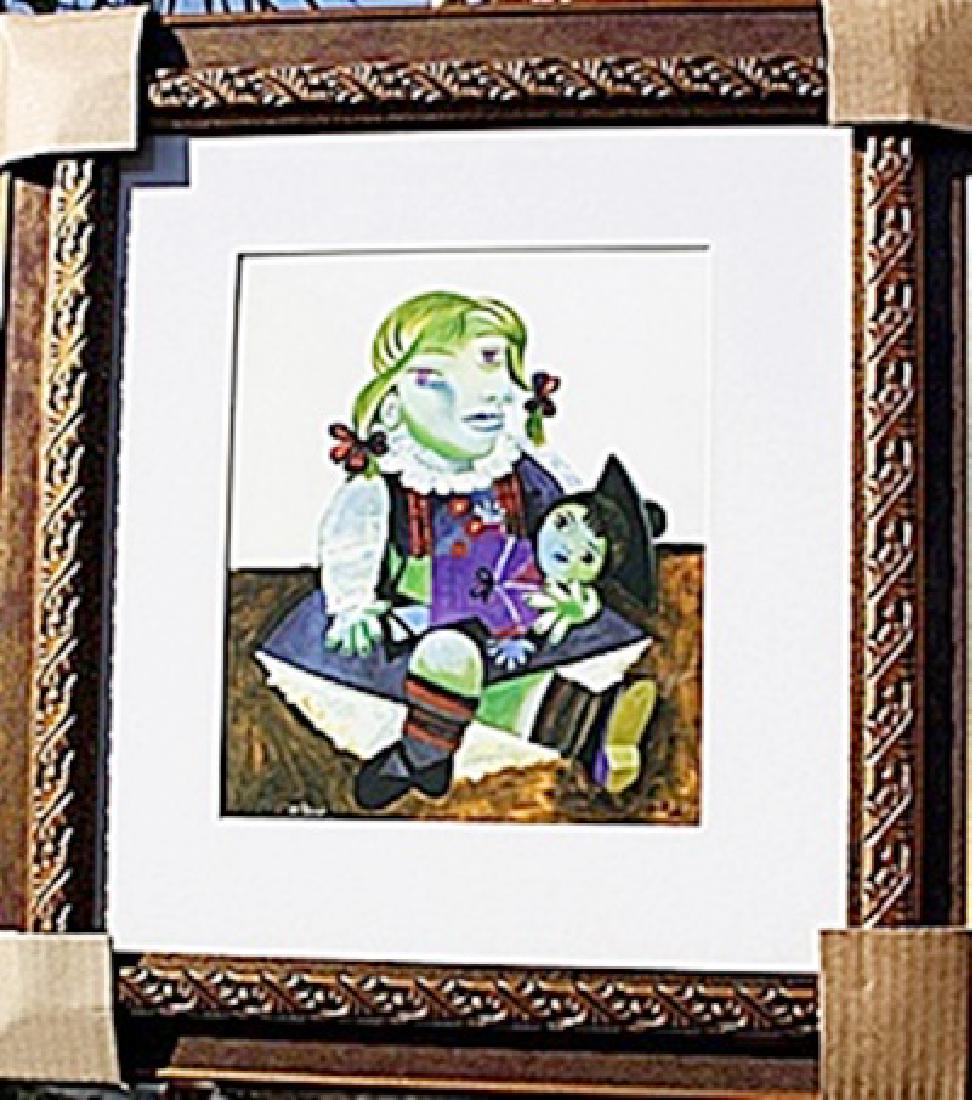 Authentic "Maya and Doll" - Picasso - Limited Edition: Pablo Diego José Francisco de Paula Juan Nepomuceno María de los Remedios Cipriano de la Santísima Trinidad Ruiz y Picasso (25 October 1881 – 8 April 1973) was a Spanish painter, draughtsman, and