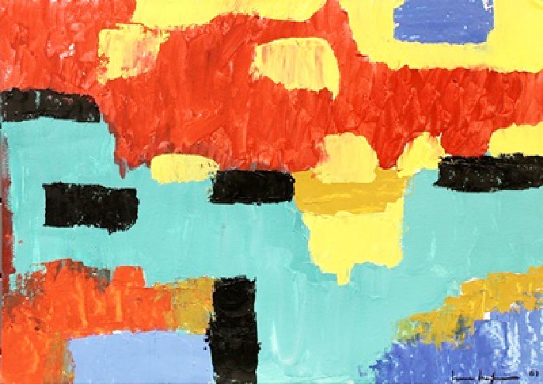 Infinity - Hans hofmann - Oil On Paper: Oil on paper by Hans Hofmann, approx. 20x14 in. Hans Hofmann was a German-born American abstract expressionist painter.